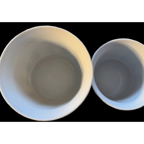 Vintage 2 Piece Set Porcelain Flower Pots / German Democratic Republic - Picture 3 of 5